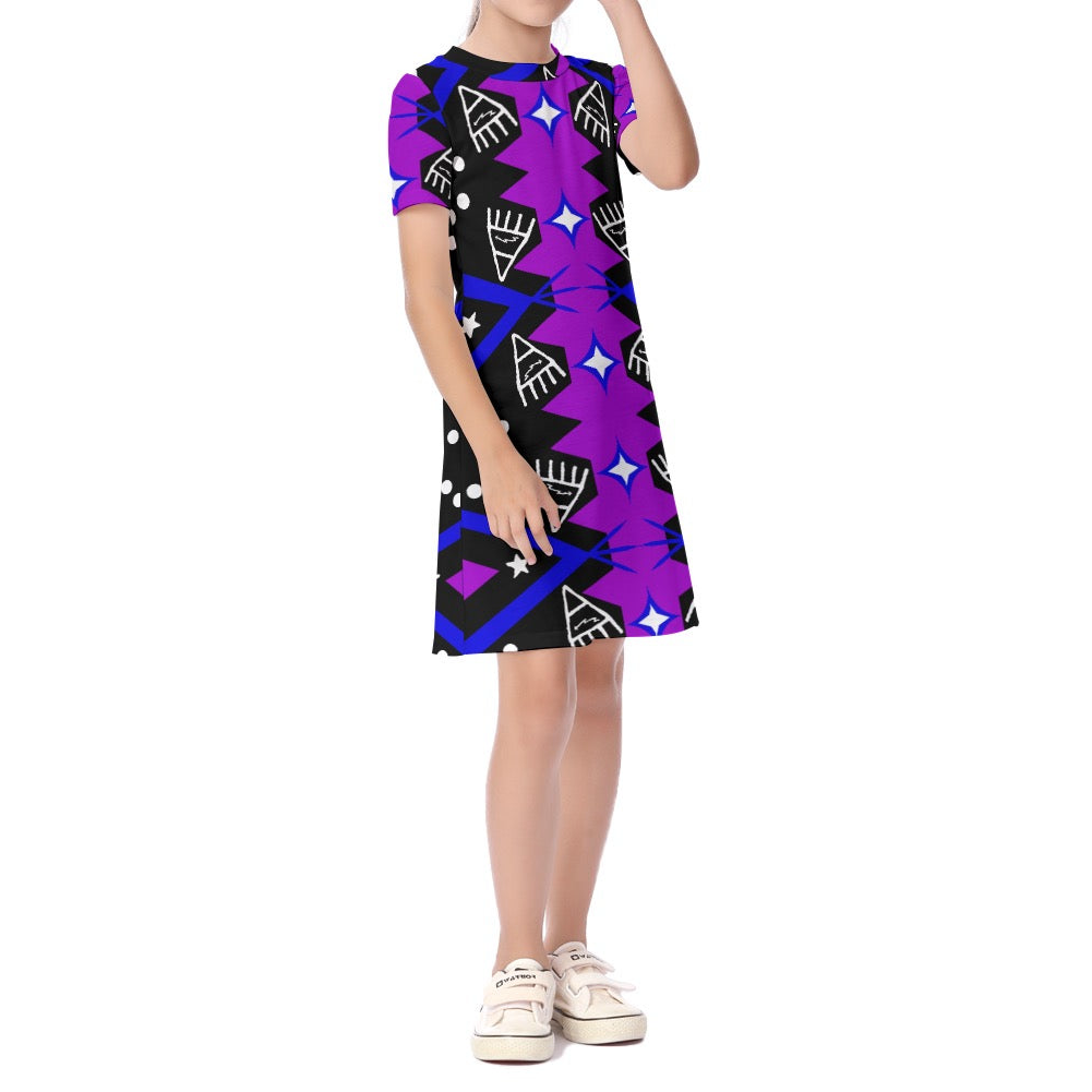 Nomadic like the Bears, Kid's Short Sleeve Dress