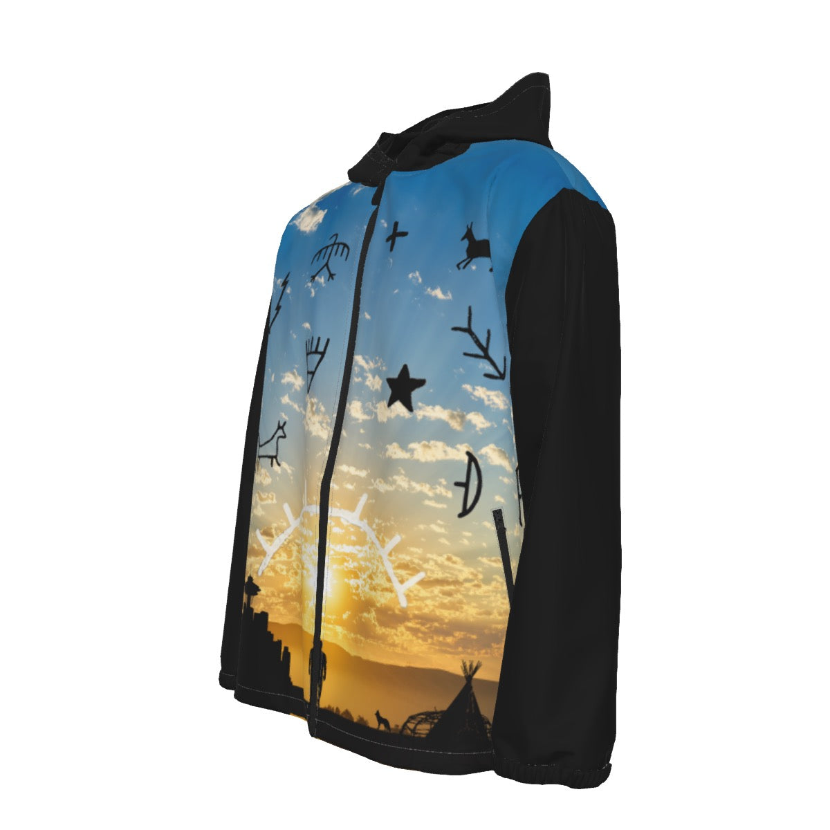 Home - Hooded Zipper Windproof Jacket