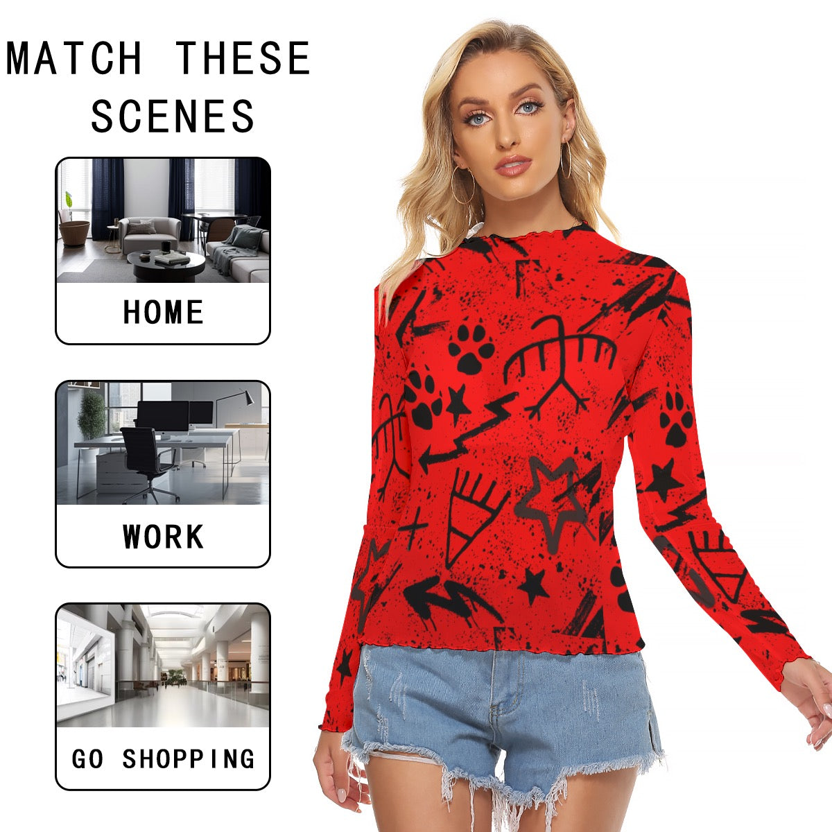 Xúsum Pictograph Mesh T-shirt