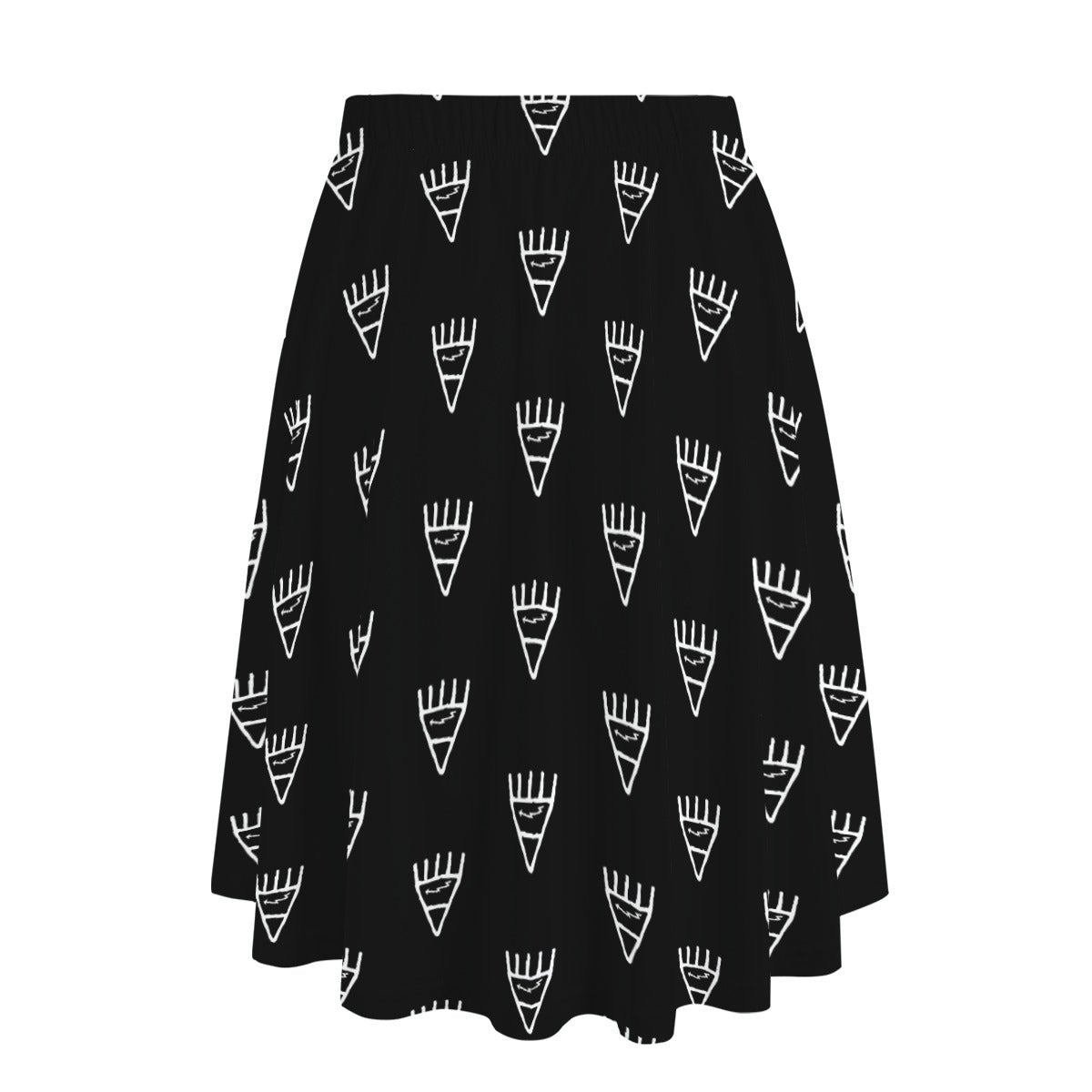 Bear Paw Long Maxi Skirt With Pockets
