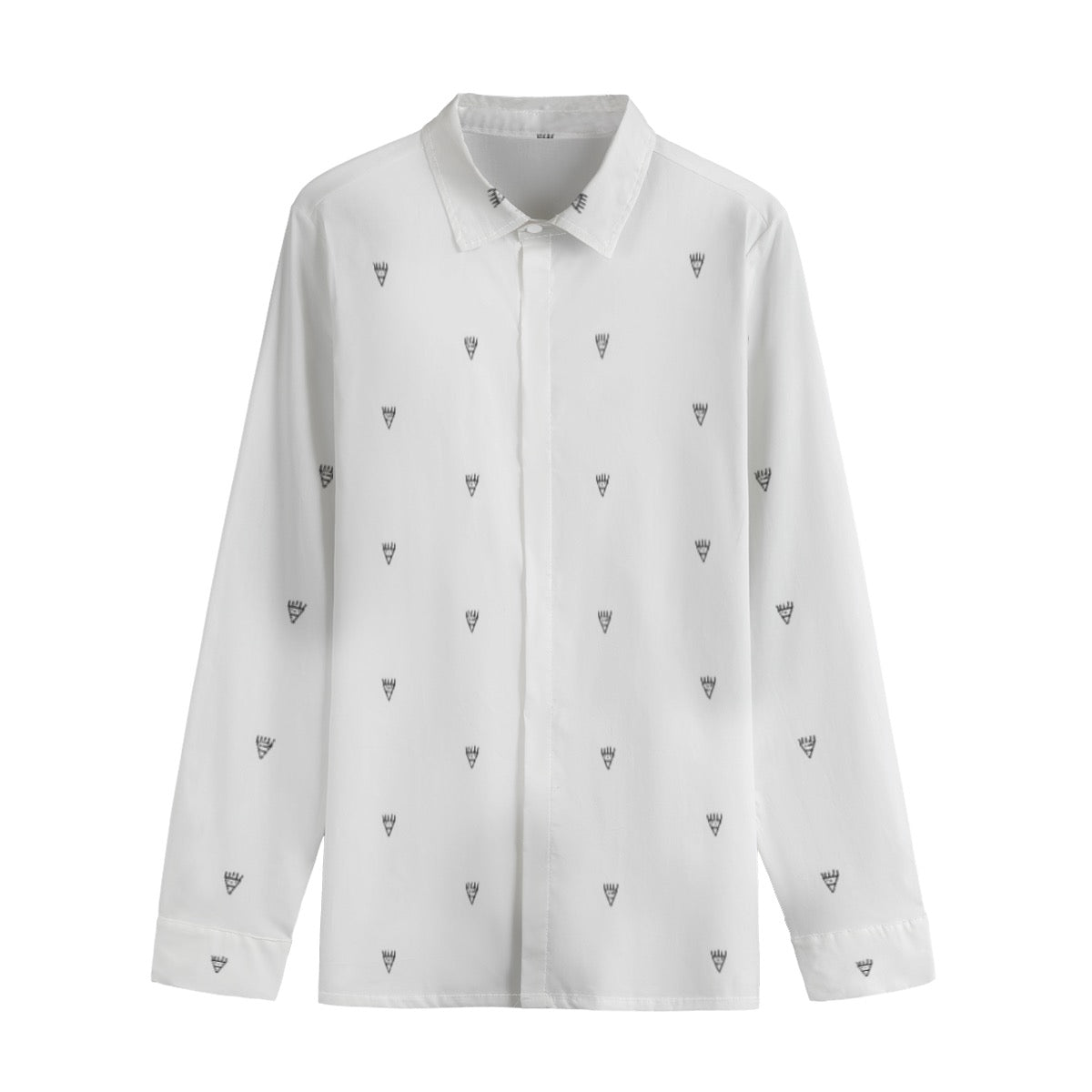 White Bear Paw bolt Men Collar Shirt