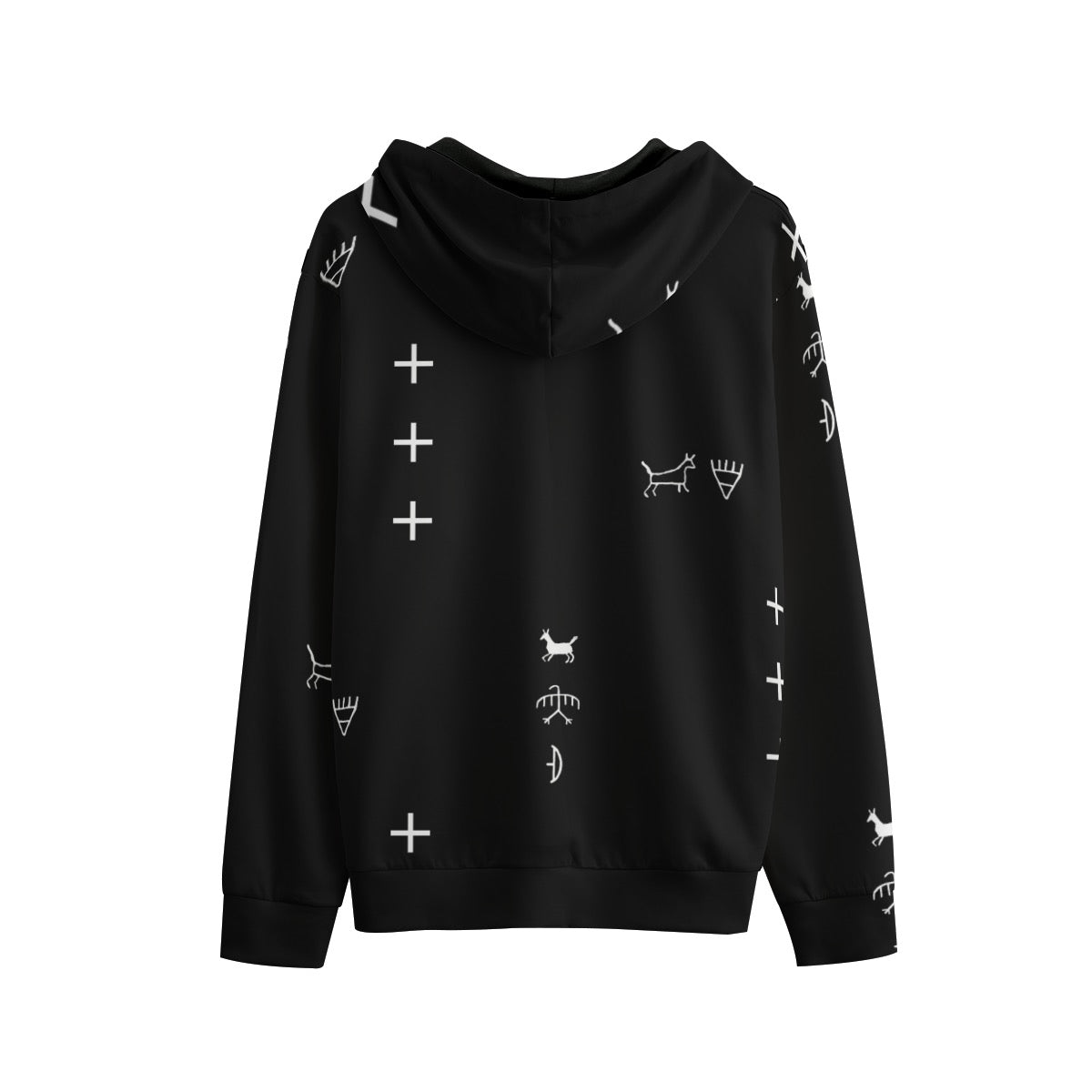 Black pictograph gender inclusive Pullover Hoodie | 310GSM Cotton