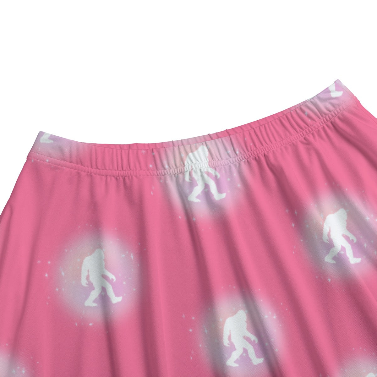 Pink Sásq̓ats Long Maxi Skirt With Pockets