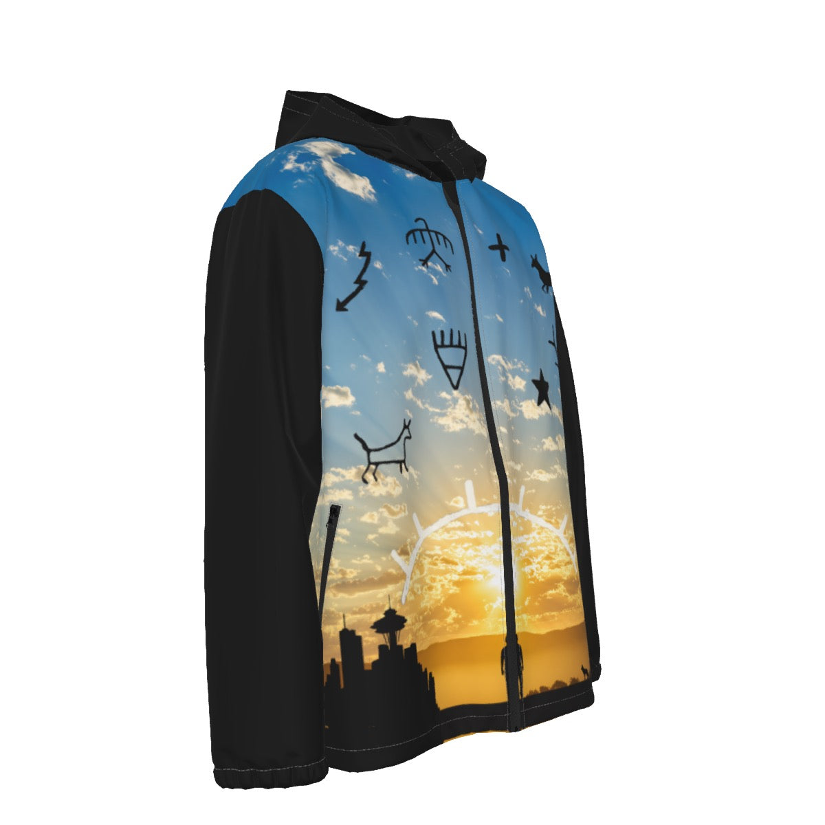 Home - Hooded Zipper Windproof Jacket