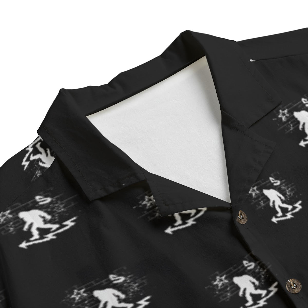 Sásq̓ats Men's Hawaiian Shirt With Button Closure |115GSM Cotton poplin