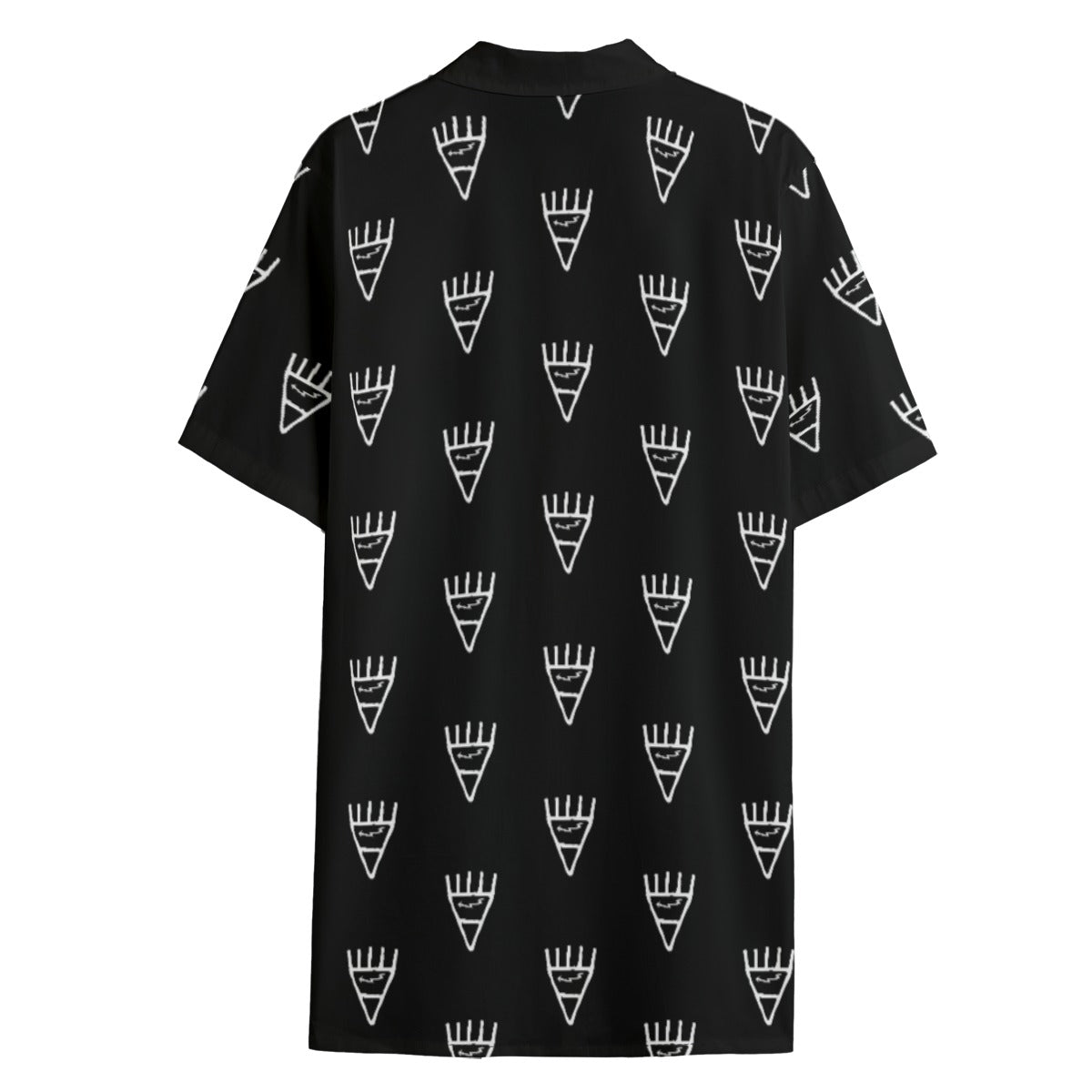 bear pictograph Hawaiian Shirt With Button Closure |115GSM Cotton poplin