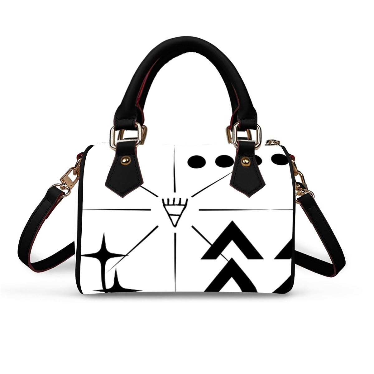 white star Bear Paw Barrel-Shaped vegan leather Handbag