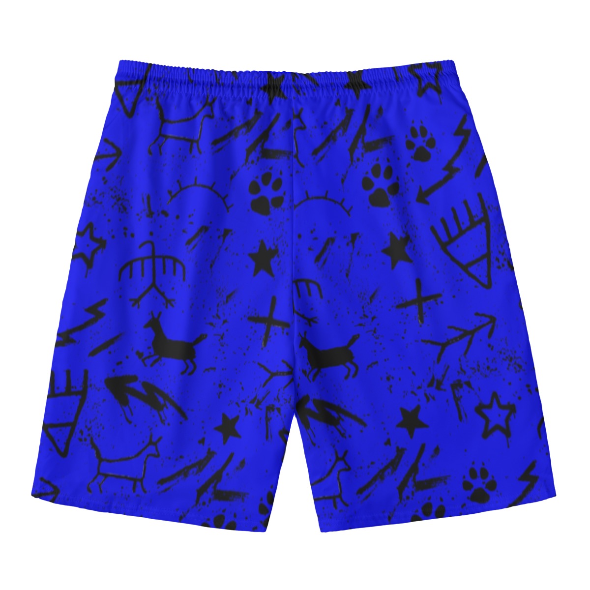Blue story wall gender inclusive Beach Shorts With Lining