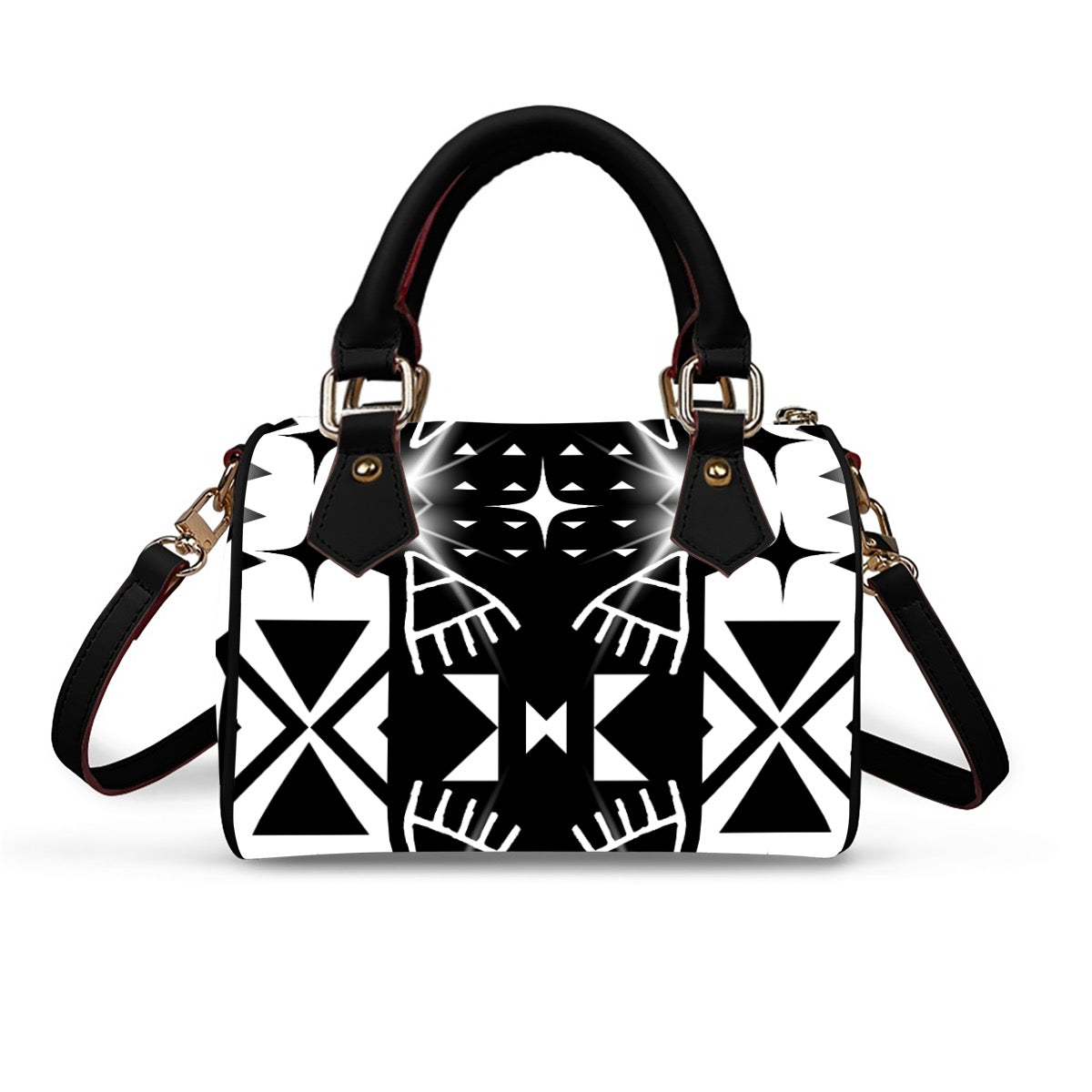 Bear star barrel vegan Leather Handbag