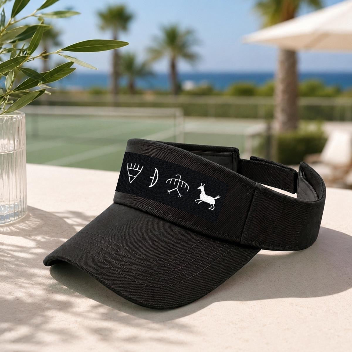 Embroidery pictograph Open-Top Visor