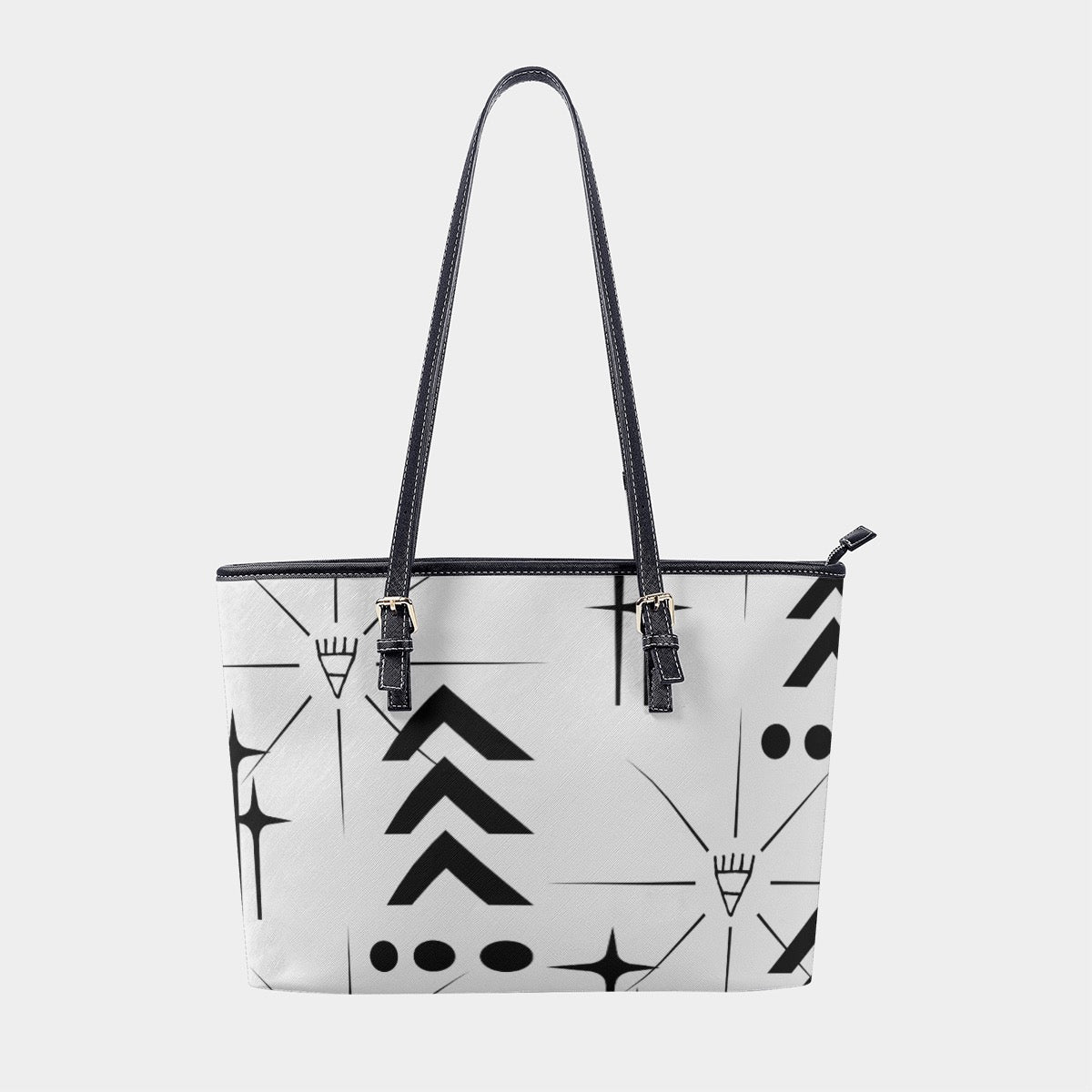 White star, Bear paw Tote Bag | Vegan Leather
