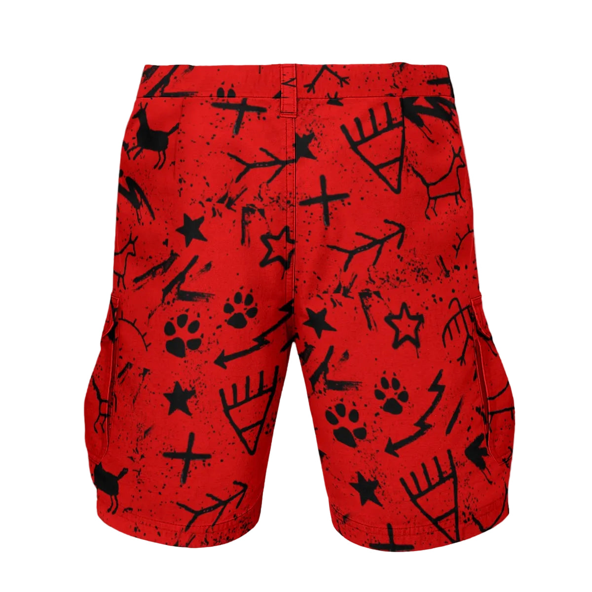 Red paint story wall Cargo Shorts