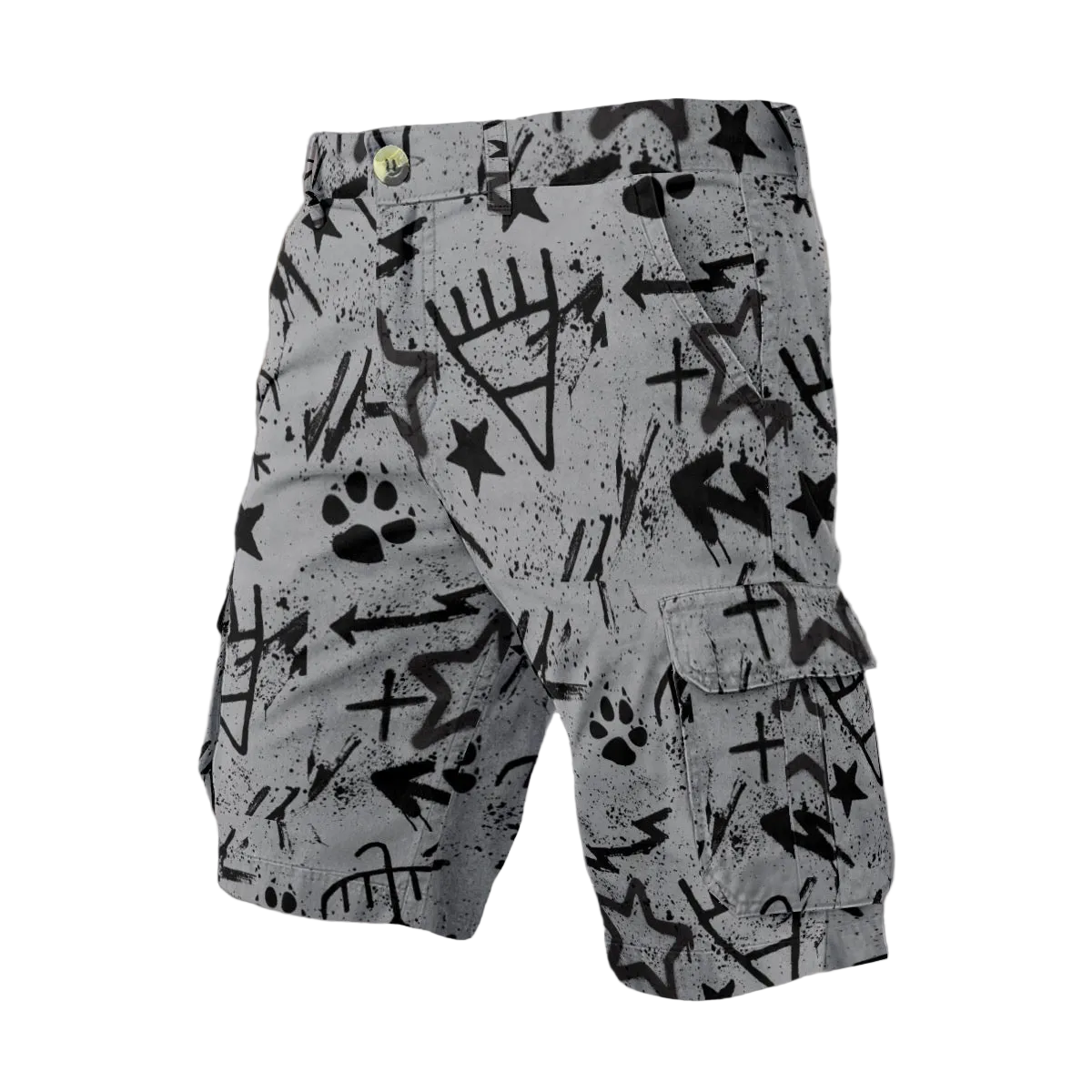 Grey Pictograph Cargo Shorts