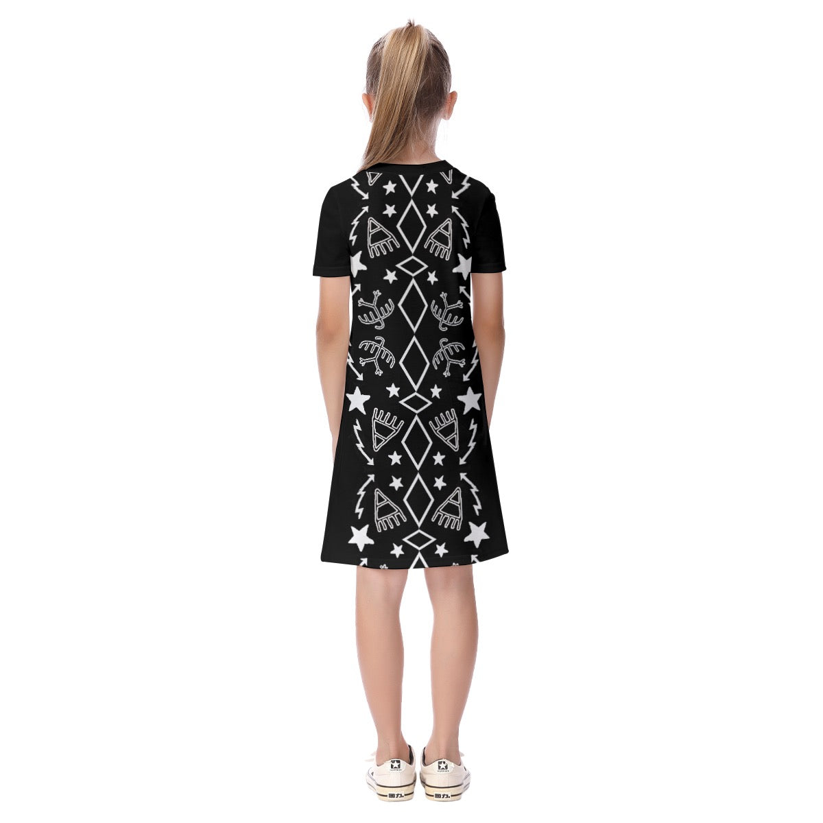 Pictograph Trail, Kid's Short Sleeve Dress