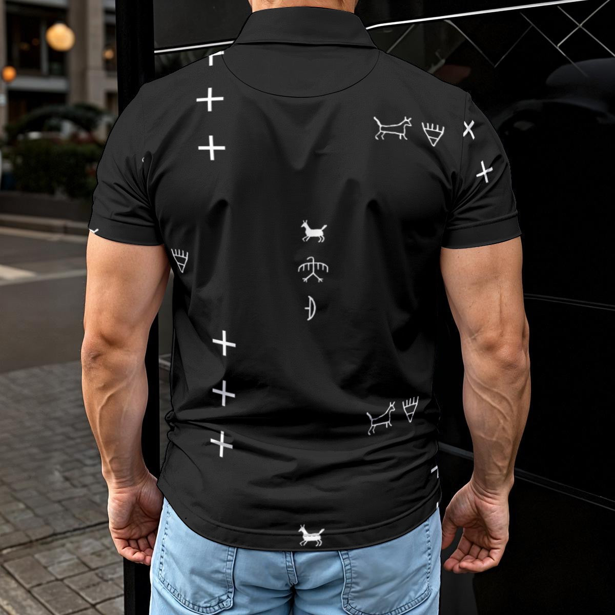 Sm pictograph Print Men's Polo Shirt