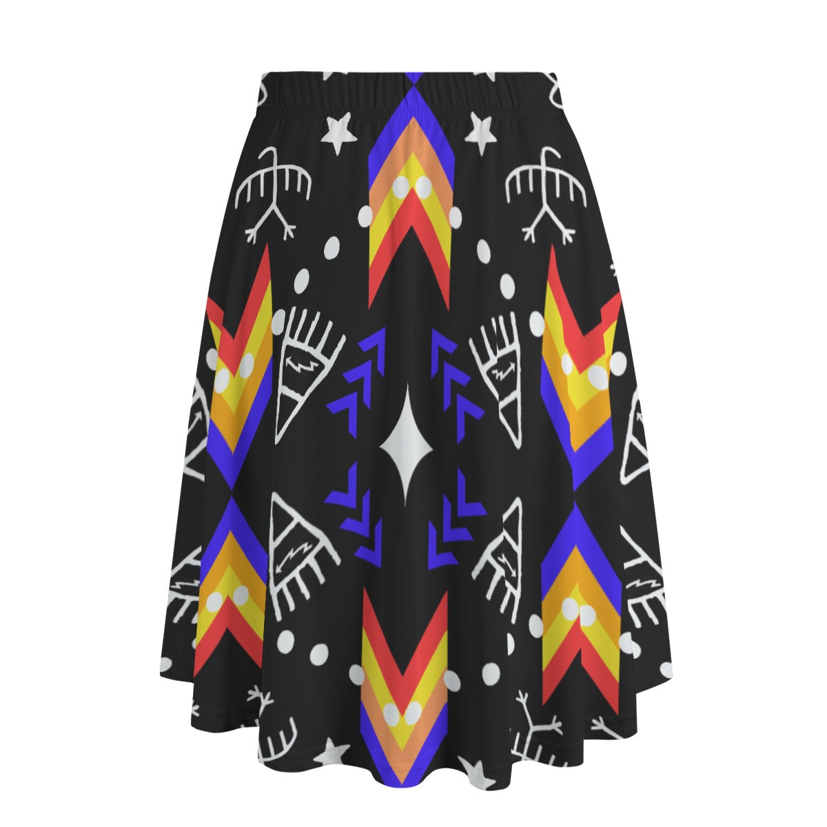 Fire Pictograph Maxi Skirt With Pockets