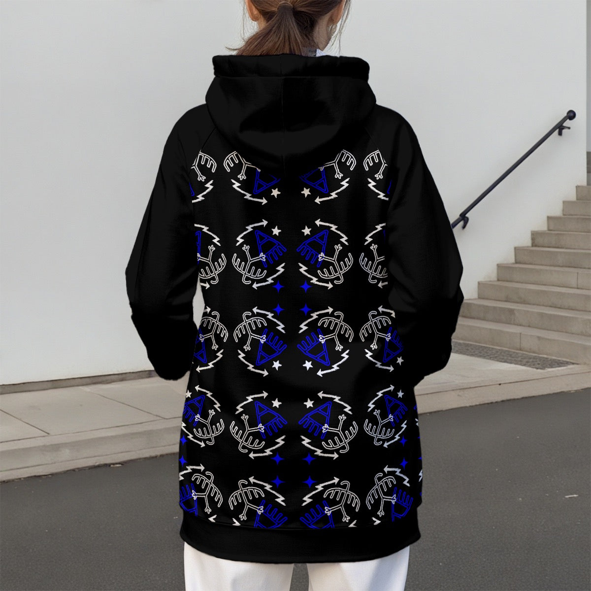 Another coyote long Pullover Hoodie