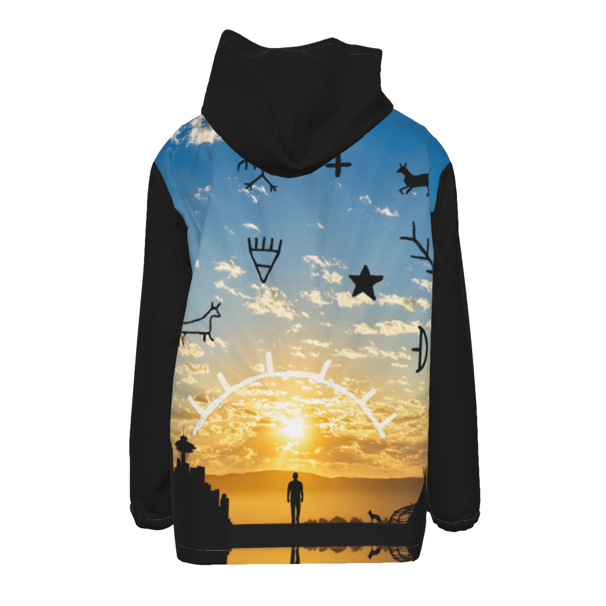 Home - Hooded Zipper Windproof Jacket