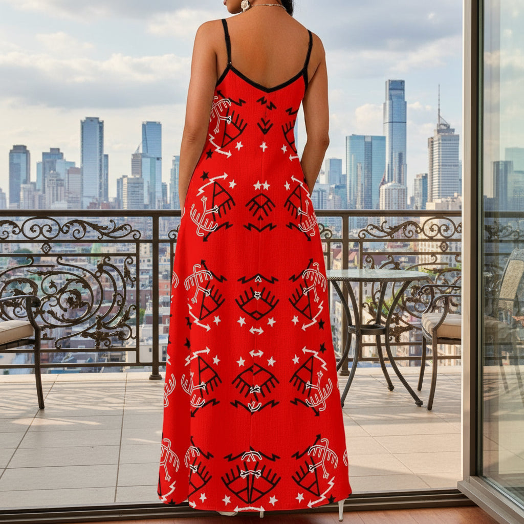 Red bear & thunderbird dress