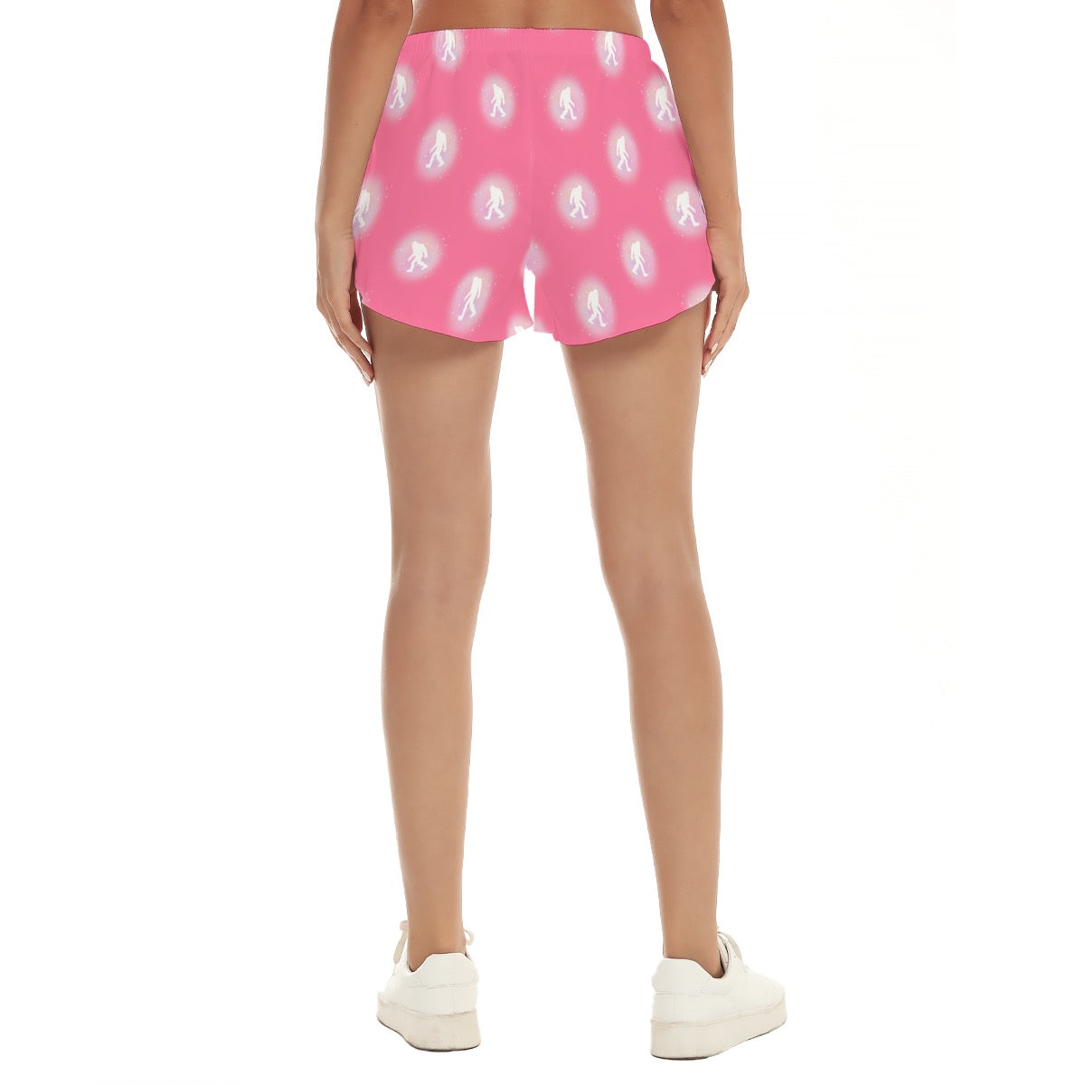 Pink Sásq̓ats Beach Shorts