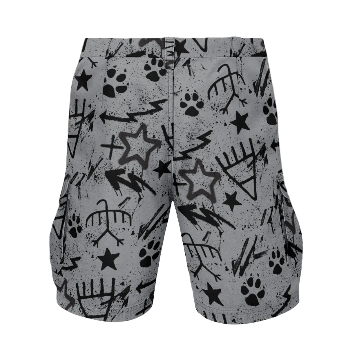 Grey Pictograph Cargo Shorts