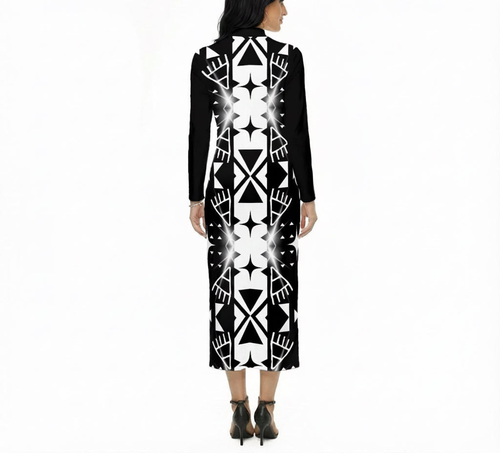 Star trail Dress With Back Zipper