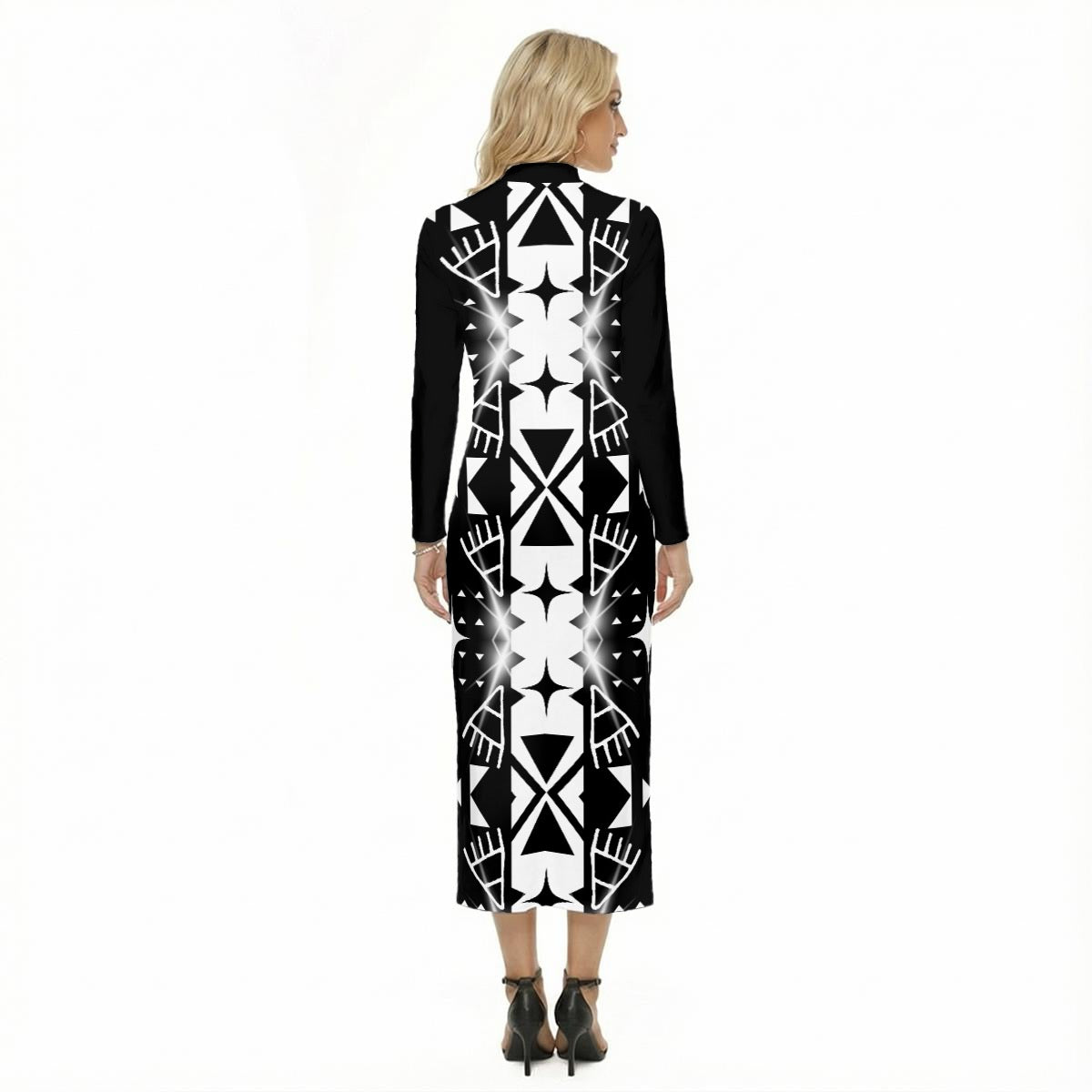 Star trail Dress With Black Zipper
