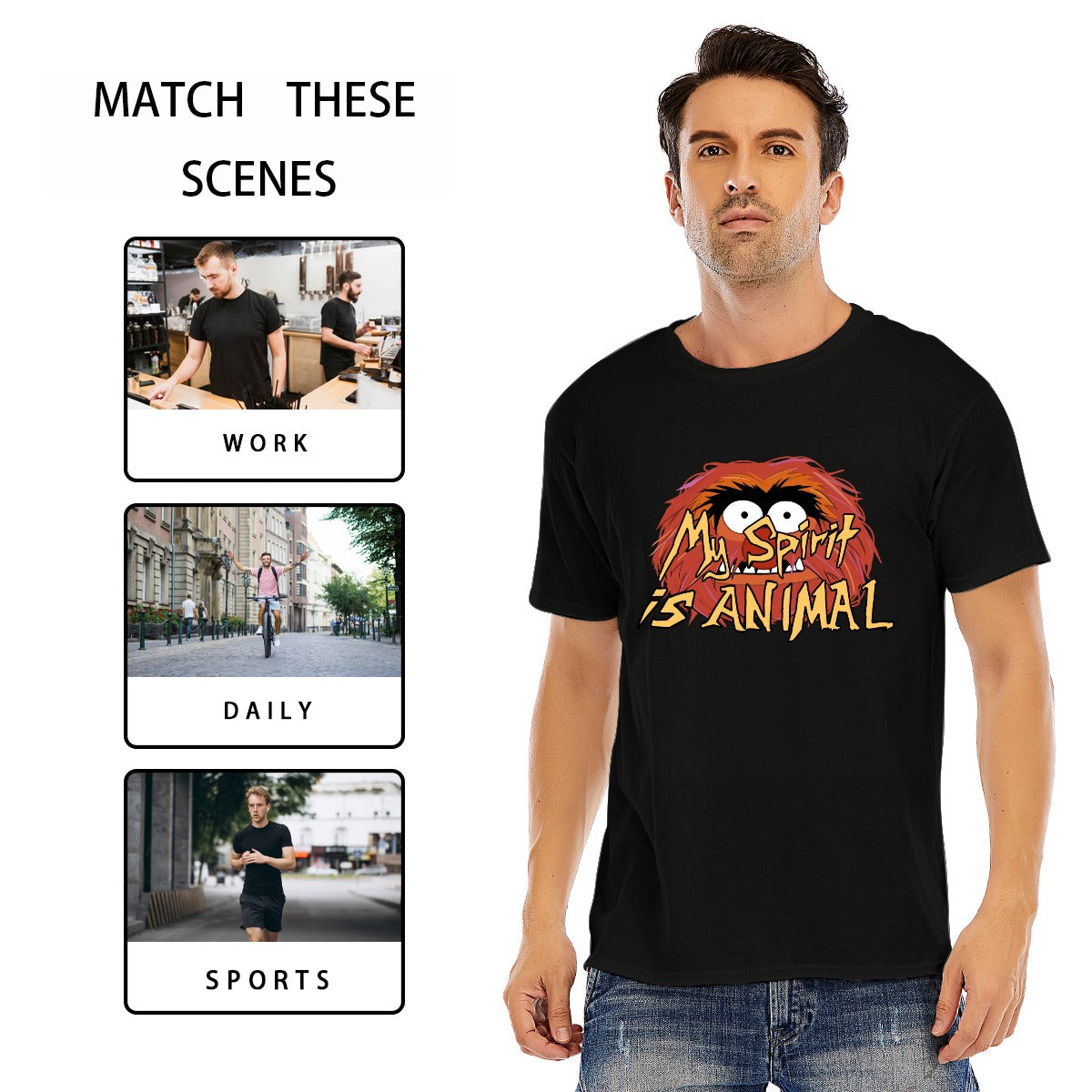 My spirit is ANIMAL T-shirt | 180GSM Cotton (DTF)
