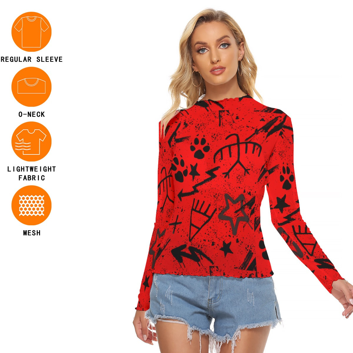 Xúsum Pictograph Mesh T-shirt