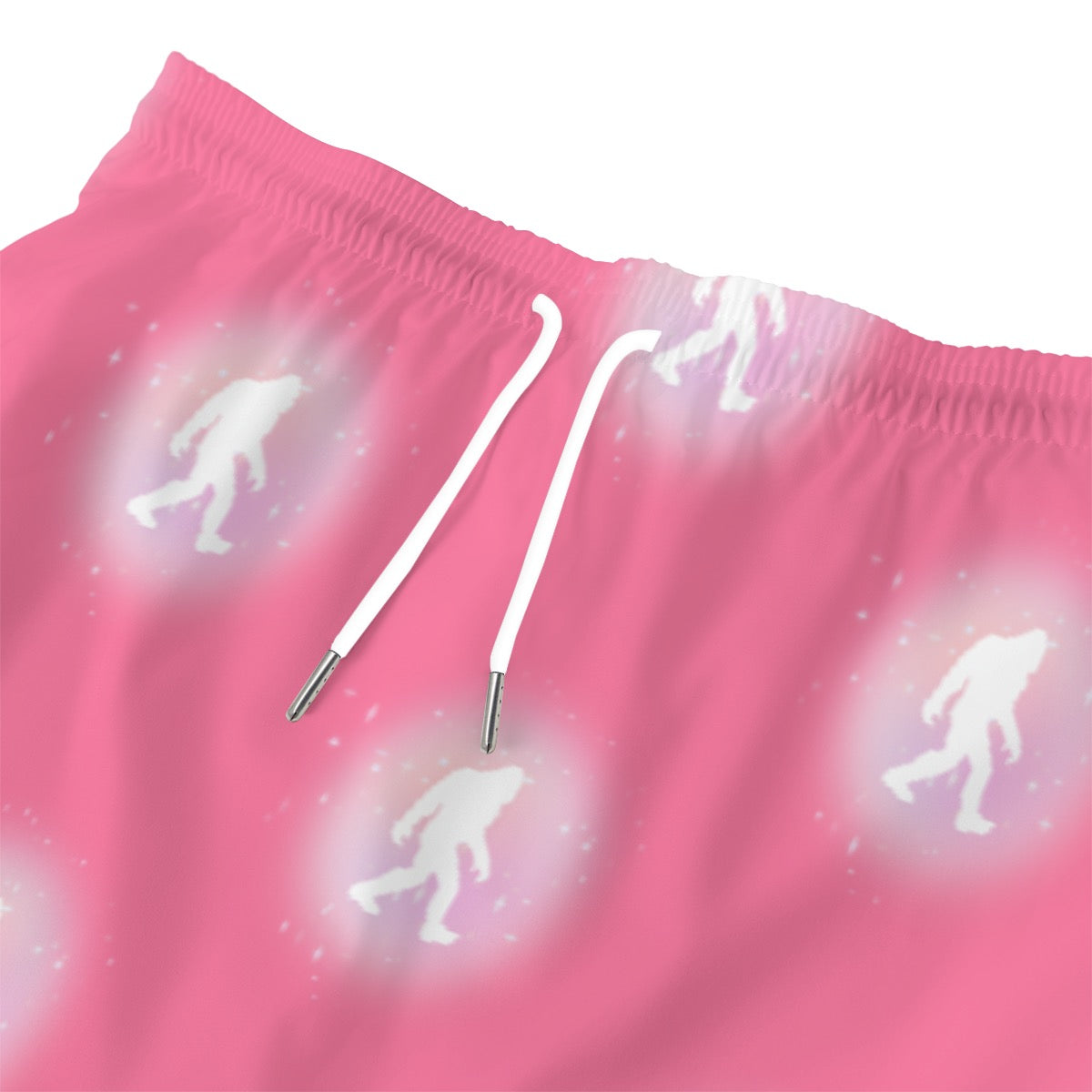 Pink Sásq̓ats Gender Inclusive Beach Shorts With Lining