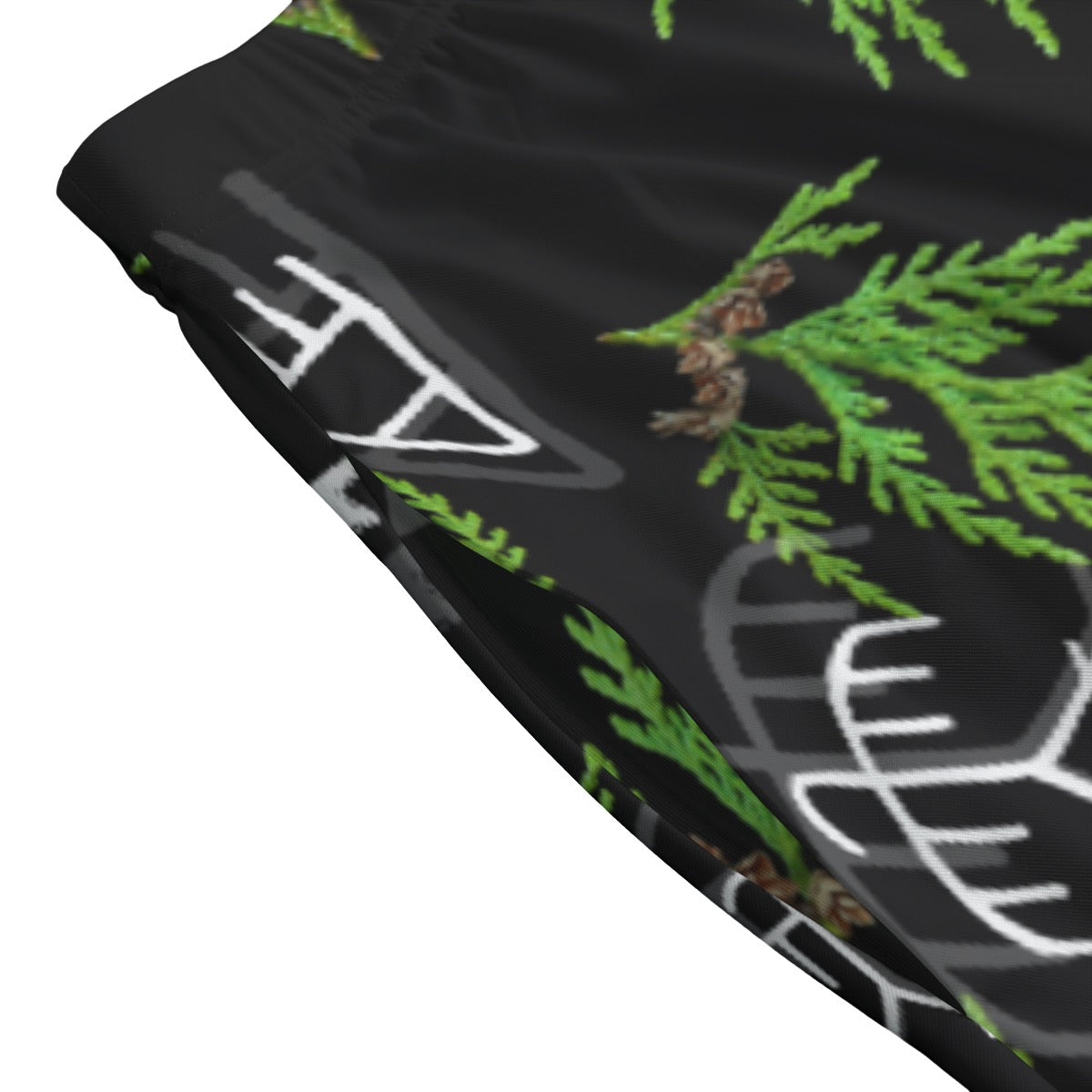 Cedar Branch Pictograph Long Maxi Skirt With Pockets