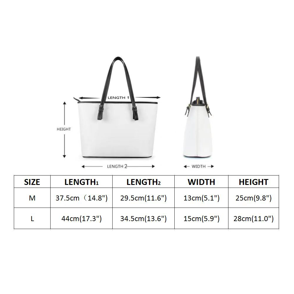 White star, Bear paw Tote Bag | Vegan Leather