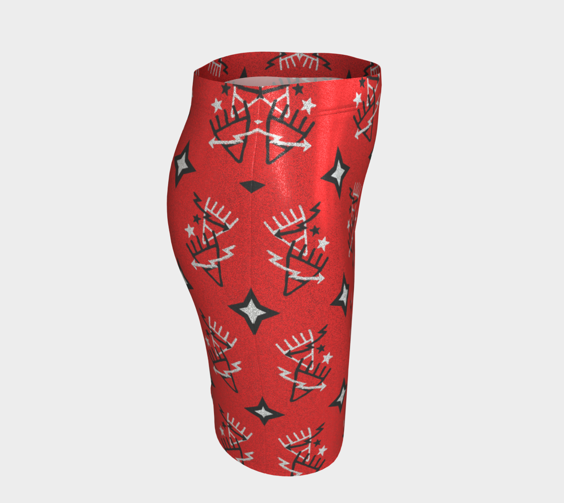 Red paw skirt glitter