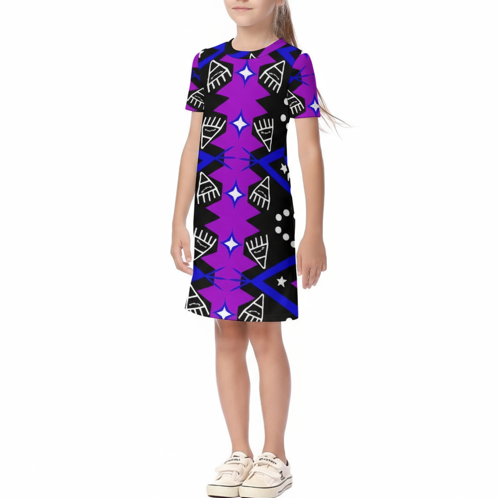 Nomadic like the Bears, Kid's Short Sleeve Dress