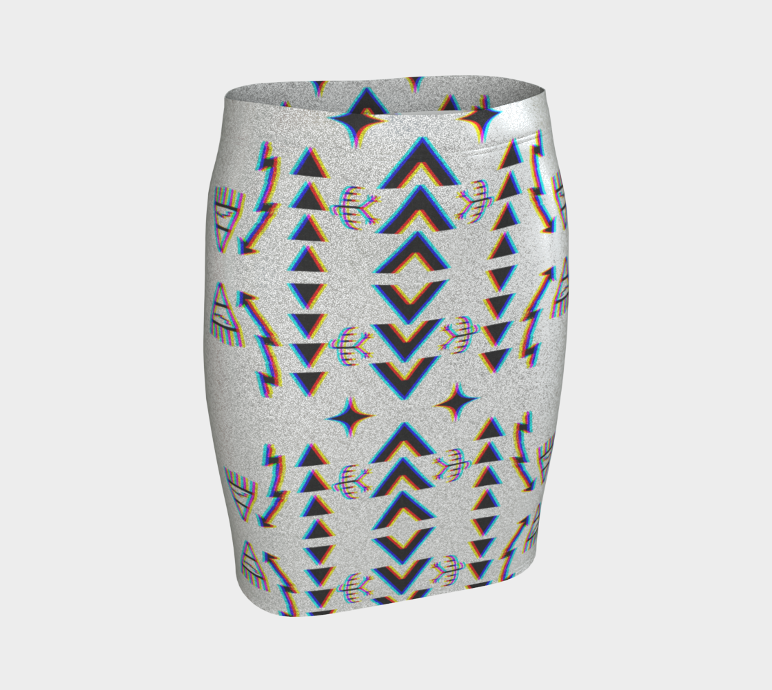 Glitter glitch silver pictograph