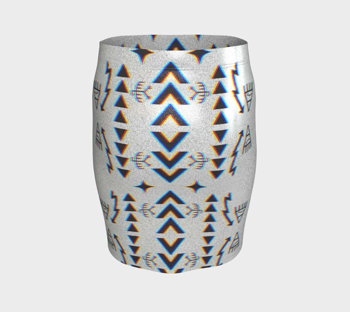 Glitter glitch silver pictograph