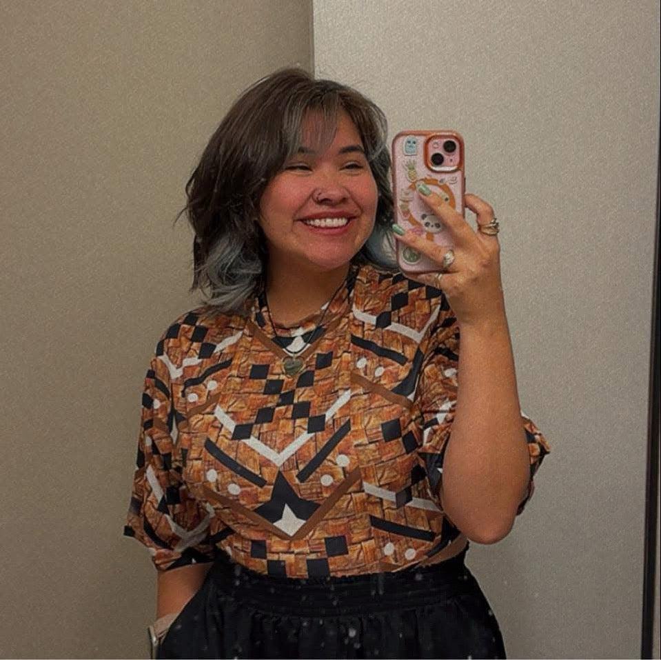 Grannies Basket Pattern, Cedar Crop top