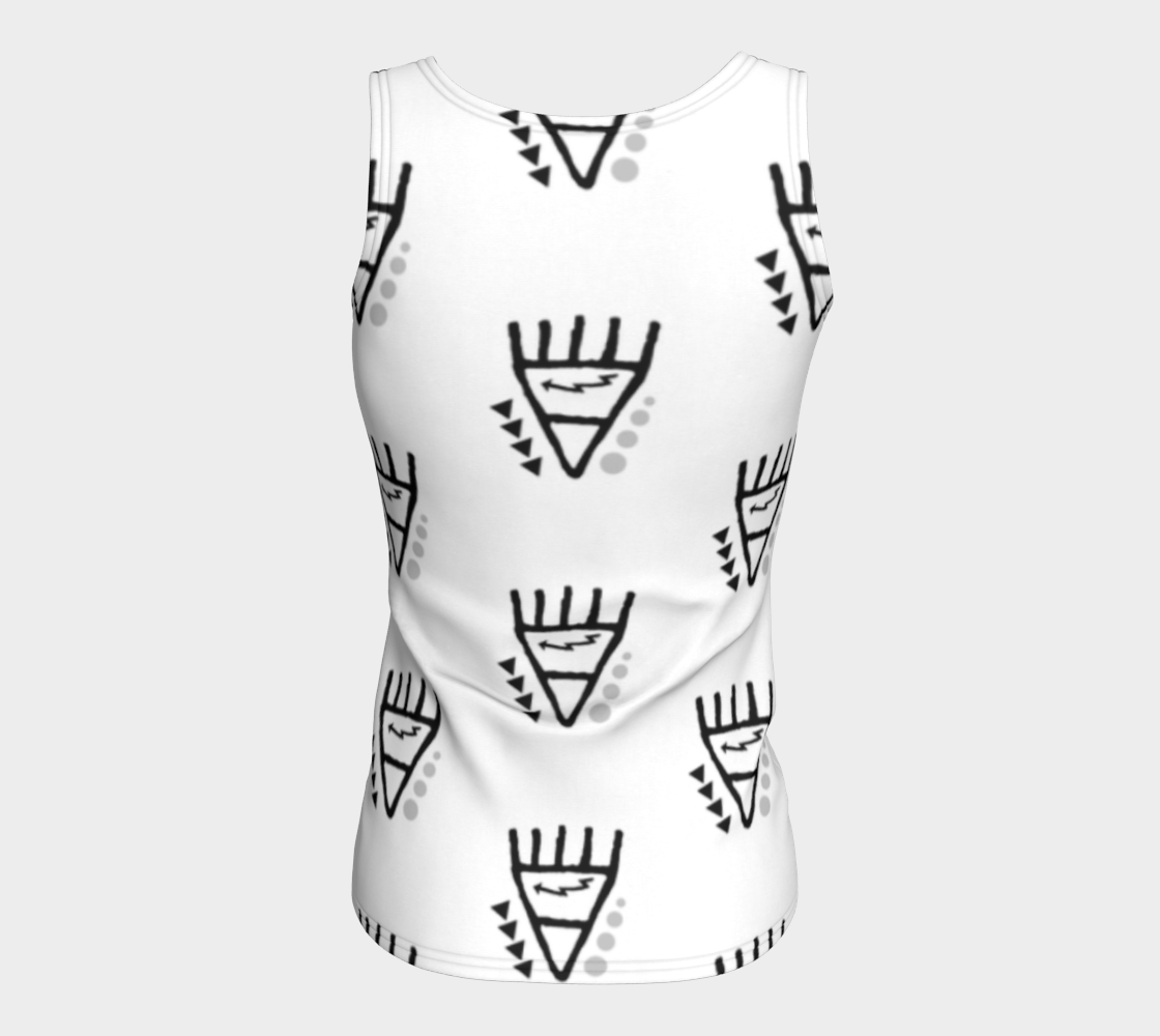 White Pictograph Bear Paw Tank