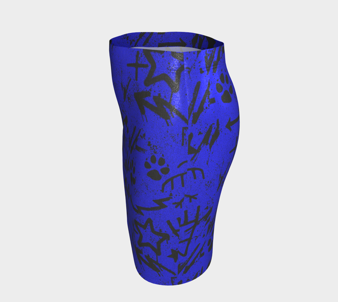 Blue pictograph paint