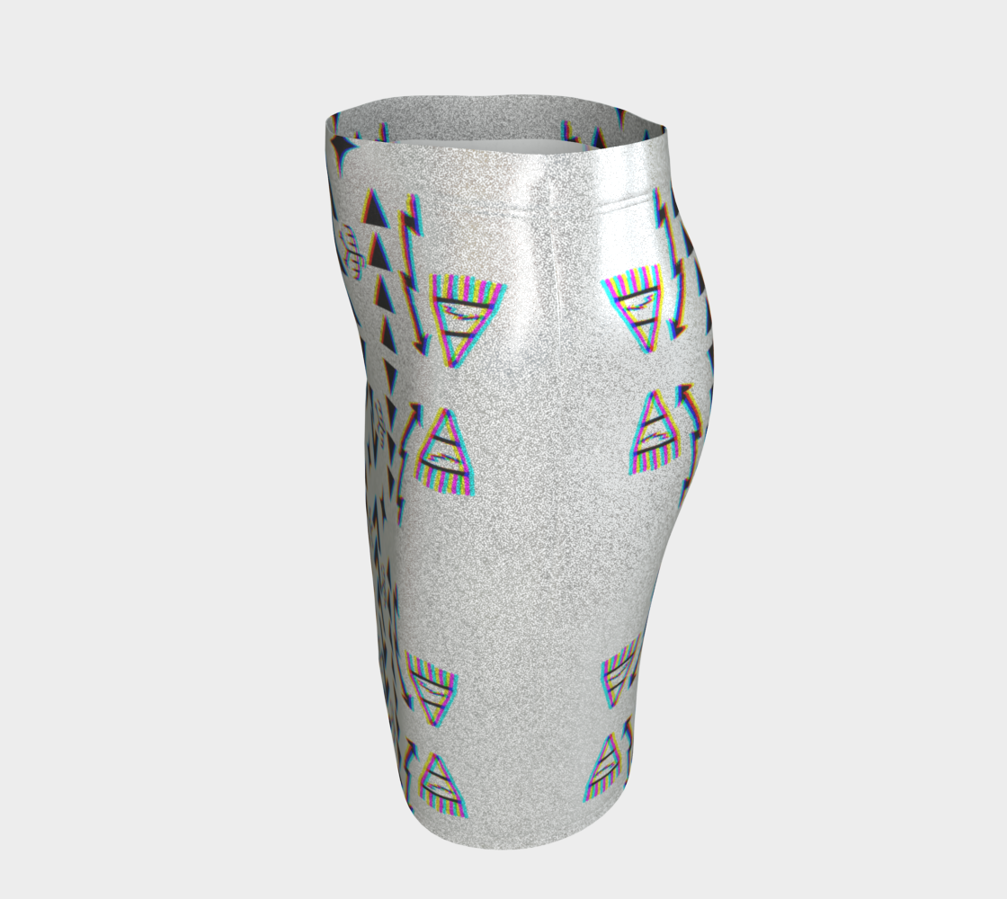 Glitter glitch silver pictograph