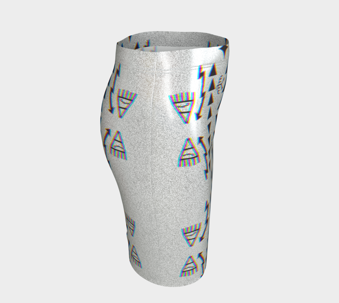 Glitter glitch silver pictograph