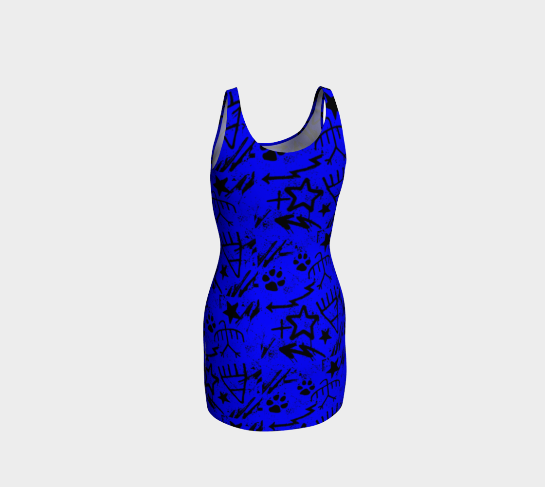 Blue pictograph paint