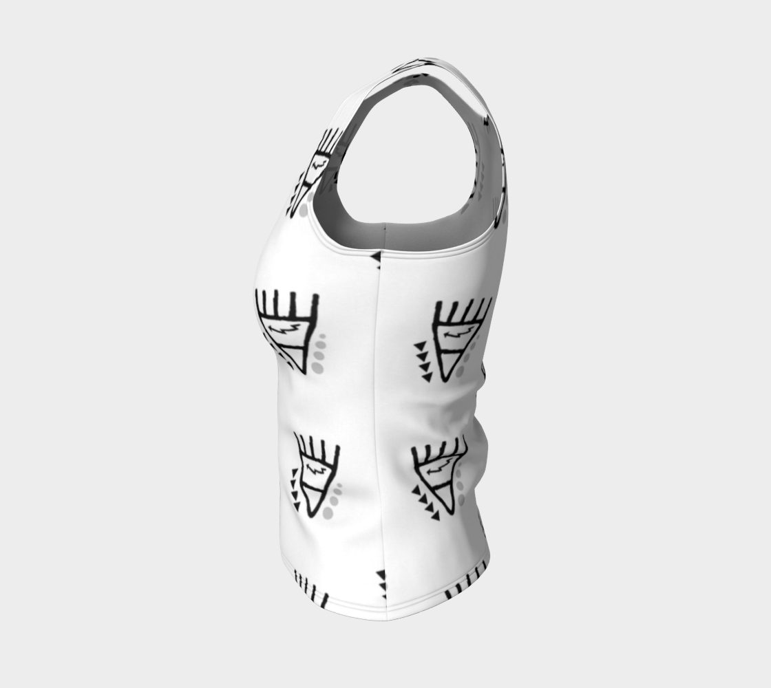 White Pictograph Bear Paw Tank