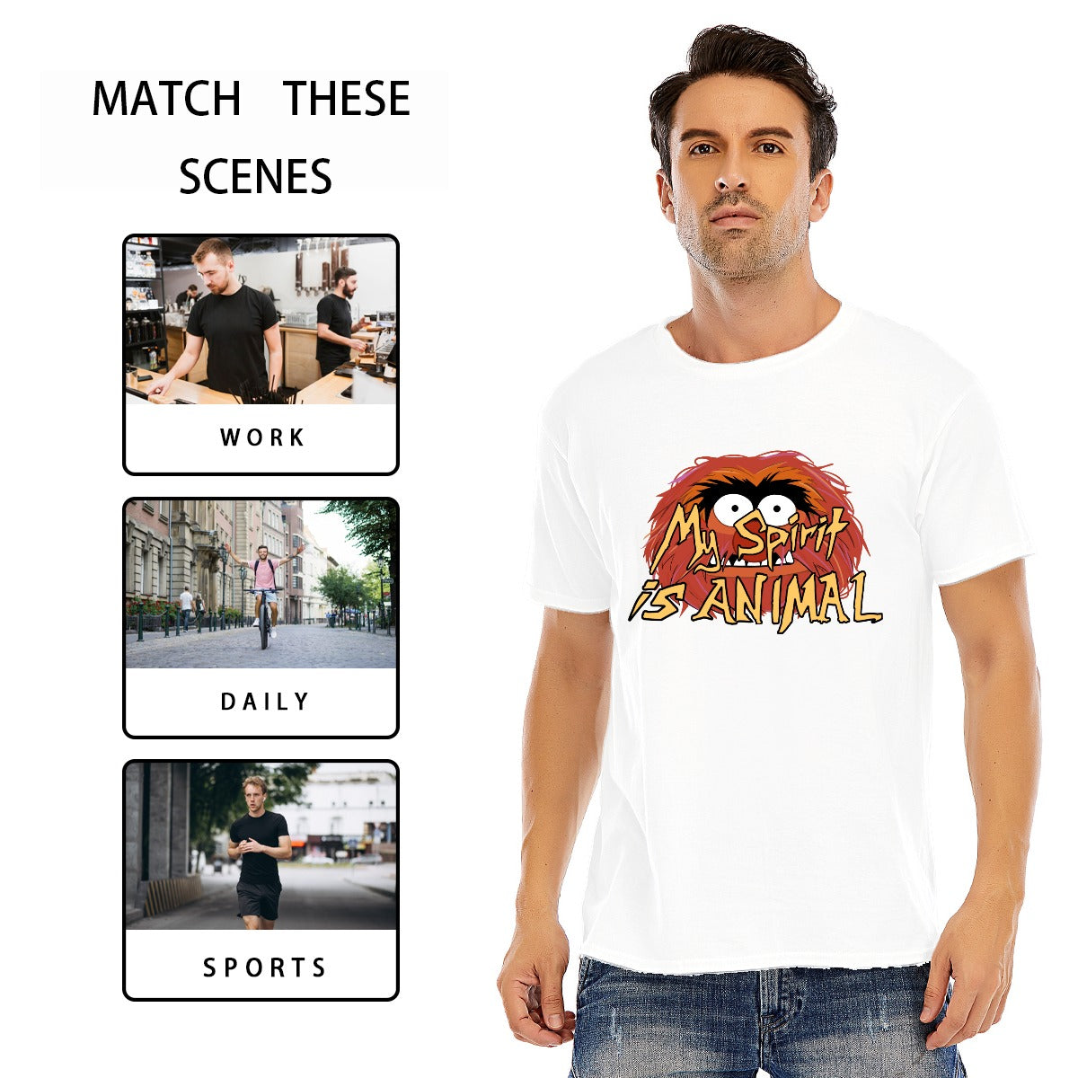 My spirit is ANIMAL T-shirt | 180GSM Cotton (DTF)